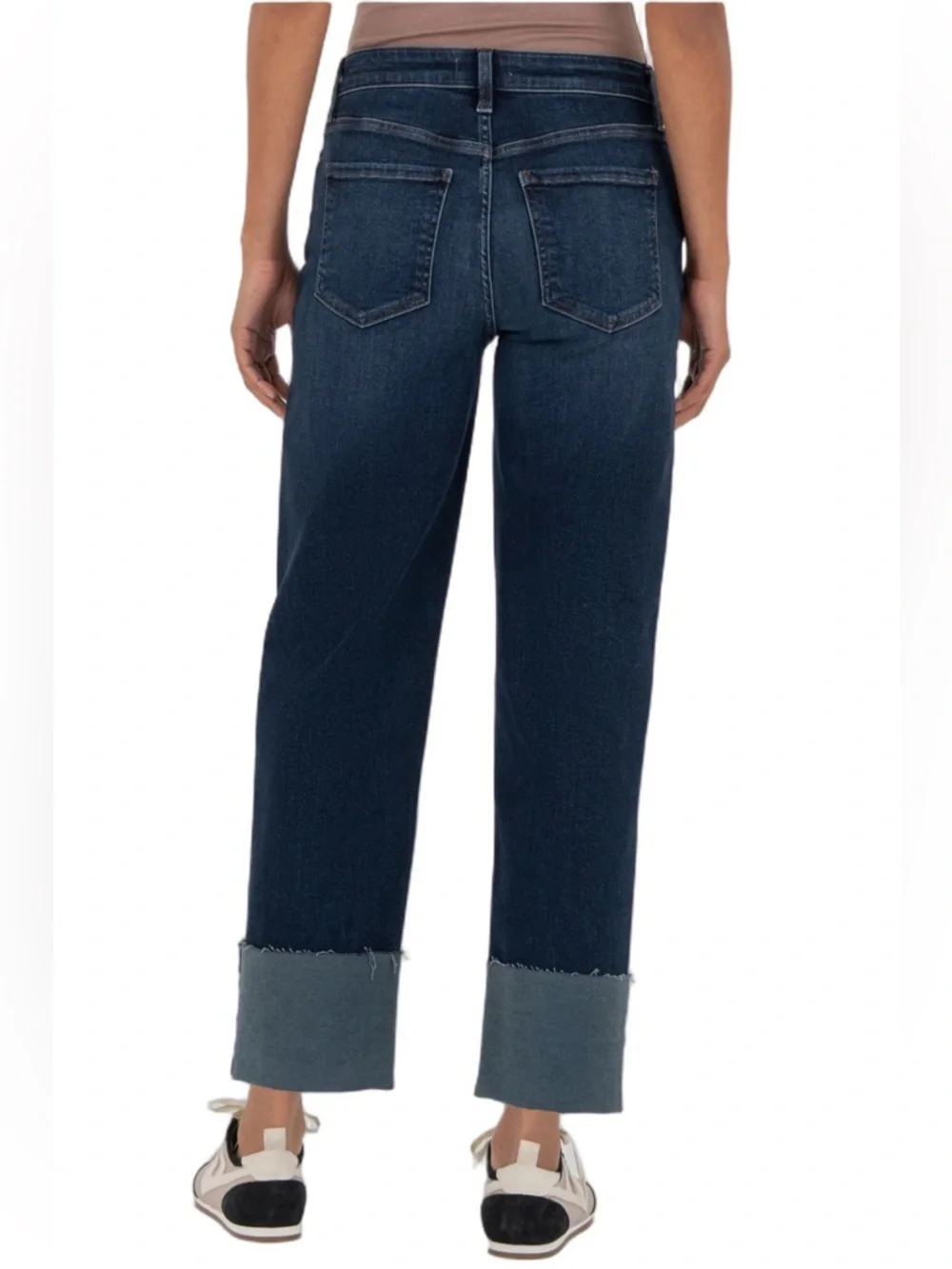 Kut from the Kloth Fay Fab Ab Cuffed Straight Leg Jeans - Picture 2 of 6